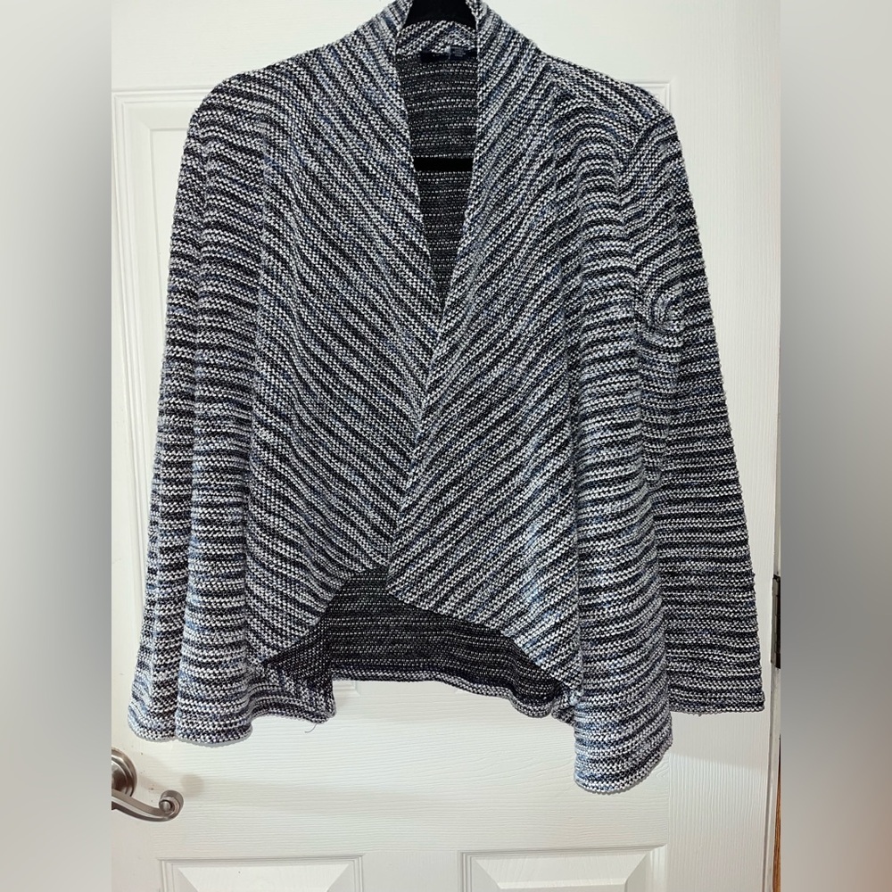 Tommy Hilfiger Navy & White Knit Open Front Cardigan Excellent Condition Small